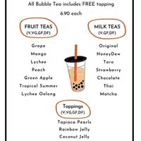 Bubble Tea Menu at Phat Head in Semaphore