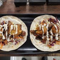 Mushroom and Falafel tacos at Three Sisters Brewery in New Plymouth