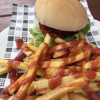 Vegan burger   at The Ophir Hotel in Orange