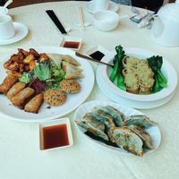 Cantonese food spread at Heartful Veggie 從心素食 in New Territories