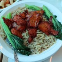 BBQ Pork Noodles. at Heartful Veggie 從心素食 in New Territories