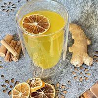 Home-made ginger tea  at Coconut Coffee & Smoothies - Maybe closed in Bansko