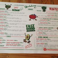 Menu part 1 at Hierbabuena Vegan in Buenos Aires