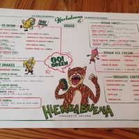 Menu part 2 at Hierbabuena Vegan in Buenos Aires