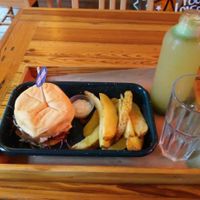 Combo do Frenchy Burger at Hierbabuena Vegan in Buenos Aires