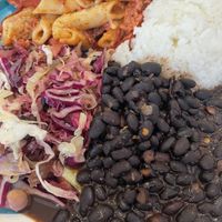Rice and beans, slaw and pasta salad  at Gloria in Brunswick