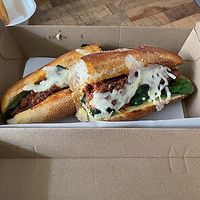 The meatless baguette, toasted   at Gloria in Brunswick