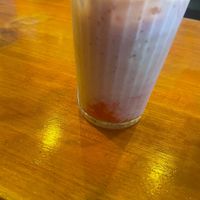 Iced strawberry soy milkk  at Gloria in Brunswick