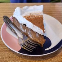 Coffee and cinnamon cake at Gloria in Brunswick