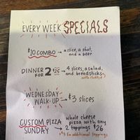 Specials  at Pizza Friendly Pizza in Chicago