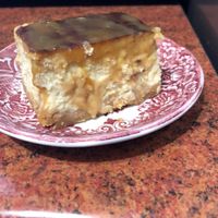 Delicious tofu cheesecake   at Baja Wegańska Cukiernia in Warsaw