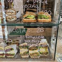Sandwiches close up at Baja Wegańska Cukiernia in Warsaw