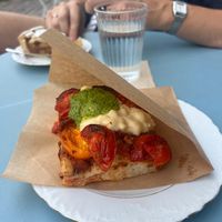 pizza slice  at Baja Wegańska Cukiernia in Warsaw