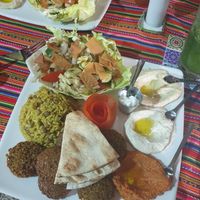 Special vegetarian plate (exceptional!!) at Barba Beach Arabic Food  in Palomino