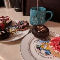 Vegan Valentine donuts at Schoolhouse Gluten-Free Gourmet  in Mahone Bay