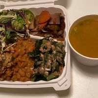 Full dinner plate at Shangri-la Buddha in Albany