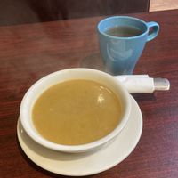 Soup and tea  at Shangri-la Buddha in Albany