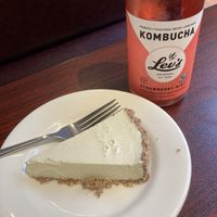 Key lime pie and Kombucha  at Shangri-la Buddha in Albany