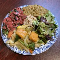 Full sized plate 😋   at Shangri-la Buddha in Albany