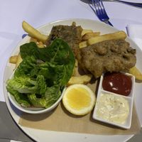 vegan fish and chips (main)  at Dockside in Wellington