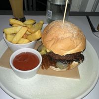 Soy burger  at Dockside in Wellington