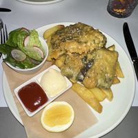 Tofu and chips  at Dockside in Wellington