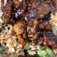 chik’n and fried rice close up  at HYPE - Maybe closed in York