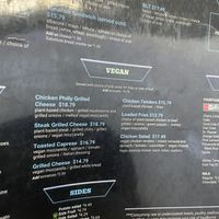 Menu side 2  at Black & Blue Diner in Las Vegas