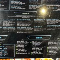 Vegan breakfast options  at Black & Blue Diner in Las Vegas