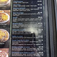 Breakfast menu  at Black & Blue Diner in Las Vegas