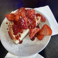 Strawberry cheesecake   at Black & Blue Diner in Las Vegas