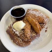French toast with chickn tenders   at Black & Blue Diner in Las Vegas