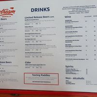 Drinks menu at Slipstream Brewing Company in Yeerongpilly