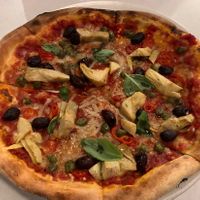 Roman pizza (vegetarian but made vegan), big enough for 2 people!  at Slipstream Brewing Company in Yeerongpilly