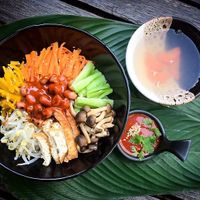 Korean style Veg Bowl at Vlodge Vegan Hotel in Chiang Mai