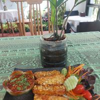 Tempeh sticks at Vlodge Vegan Hotel in Chiang Mai