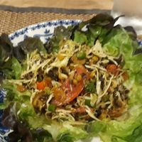 Burmese salad at Vlodge Vegan Hotel in Chiang Mai