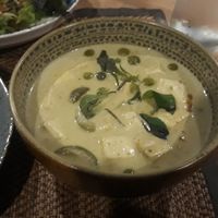 Green curry at Vlodge Vegan Hotel in Chiang Mai