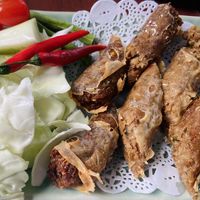 Northern sausage  at Vlodge Vegan Hotel in Chiang Mai