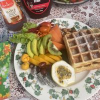 Vegan waffle   at Vlodge Vegan Hotel in Chiang Mai