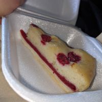 Frangipan tart at Milton Chippy in Stoke-on-trent