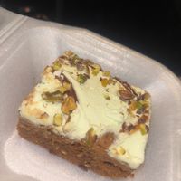 Carrot and pistachio cake   at Milton Chippy in Stoke-on-trent