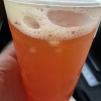 Passion fruit Rooibos Tea w/ Strawberry Boba at Tea Talk in Poughkeepsie
