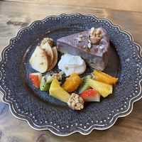 Warm cheese cake not too sweet  at Cafe Ren - Nakagyo in Kyoto