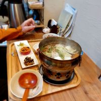 Special - Vegan hotpot with dumplings (餃子鍋) at Cafe Ren - Nakagyo in Kyoto