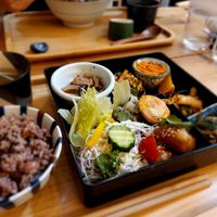 Shōjin set meal (精進定食) at Cafe Ren - Nakagyo in Kyoto