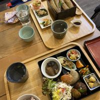 set + tofu eel  at Cafe Ren - Nakagyo in Kyoto