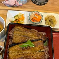 Vegan eel meal set. Delicious   at Cafe Ren - Nakagyo in Kyoto
