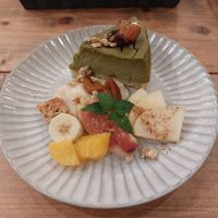 Sweet potato cheesecake at Cafe Ren - Nakagyo in Kyoto