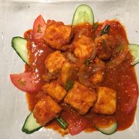 Spicy Chili Tofu  at Franchia Vegan Cafe in New York City